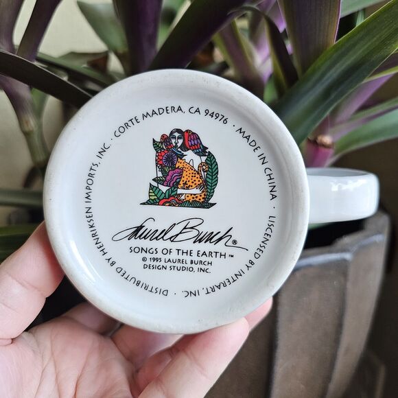 Laurel Burch "Songs of the Earth" Mug 1995, Vintage Original Design Collectible - Picture 3 of 4